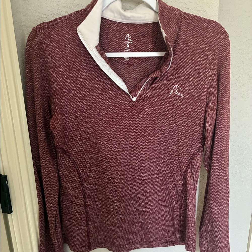 Women’s Rhoback Herringbone Red Pullover